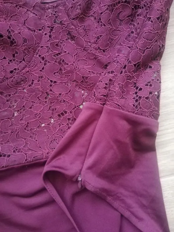 Body EU 36 | Burgundy, Normal, Bretele subțiri, Dantelă, Poliester - Image 5