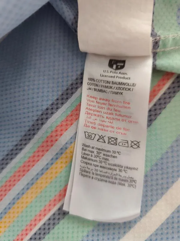Cămașă U.S. Polo Assn. Băieți | Multicolor, Mânecă lungă, Dungi, Bumbac - Image 6