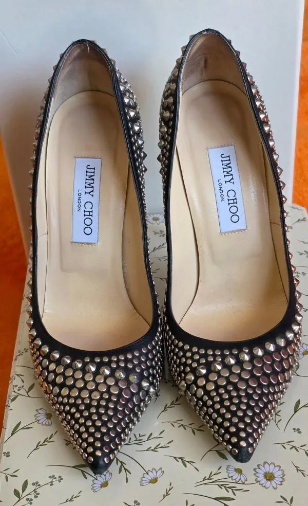 Pantofi cu toc înalt Jimmy Choo EU 39 | Negru, Piele naturală - Image 6
