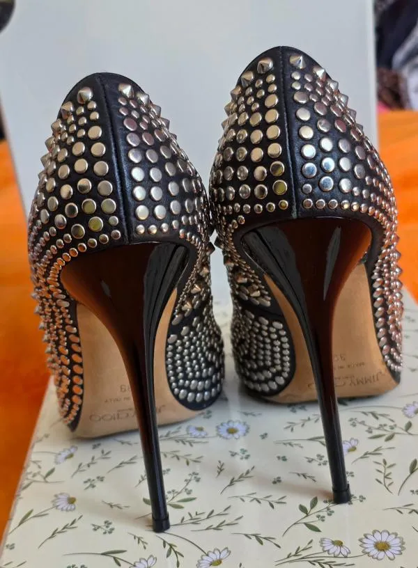 Pantofi cu toc înalt Jimmy Choo EU 39 | Negru, Piele naturală - Image 2