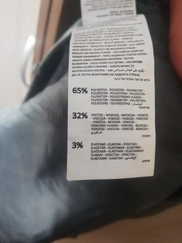 Pantaloni Reserved EU 38 | Gri, Lungi, Talie medie, Wide Leg fit, Monocrom, Poliester - Image 5