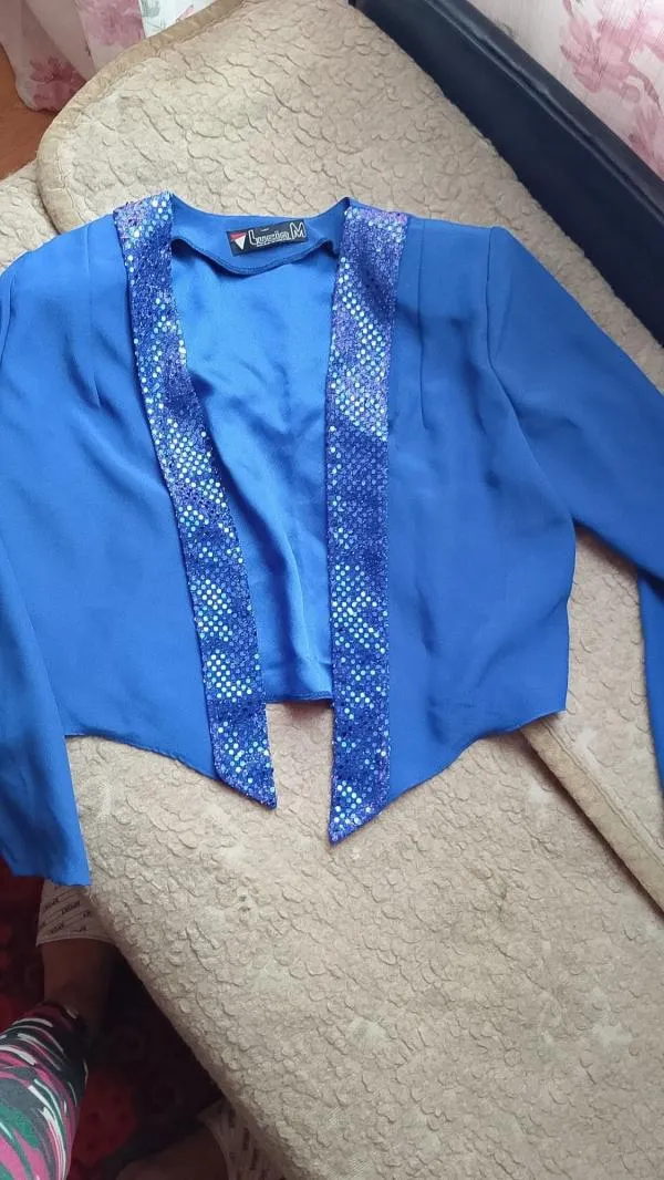 Rochie de seară M | Albastru, Maxi, Bretele subțiri - Image 2
