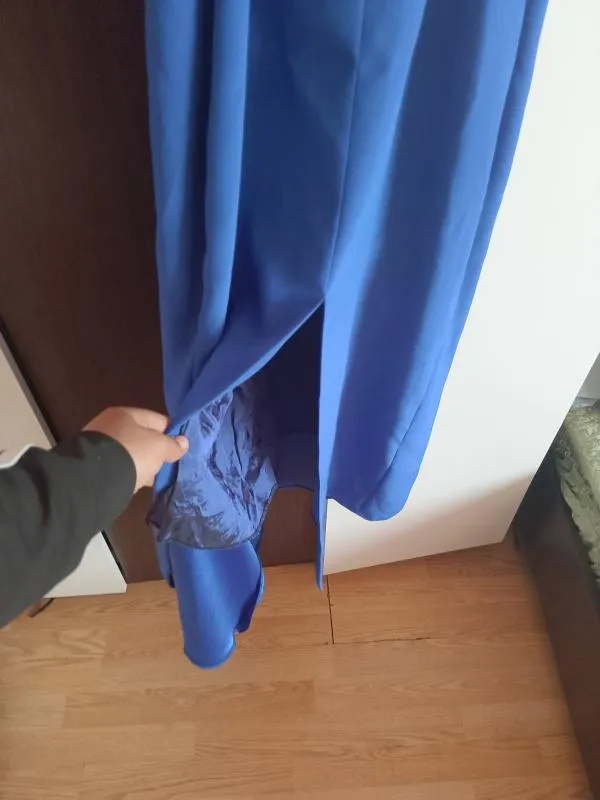 Rochie de seară M | Albastru, Maxi, Bretele subțiri - Image 5