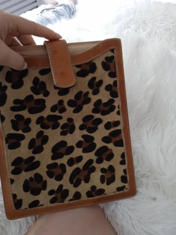 Portofoliu SL | Caramel, Animal print, Blană naturală