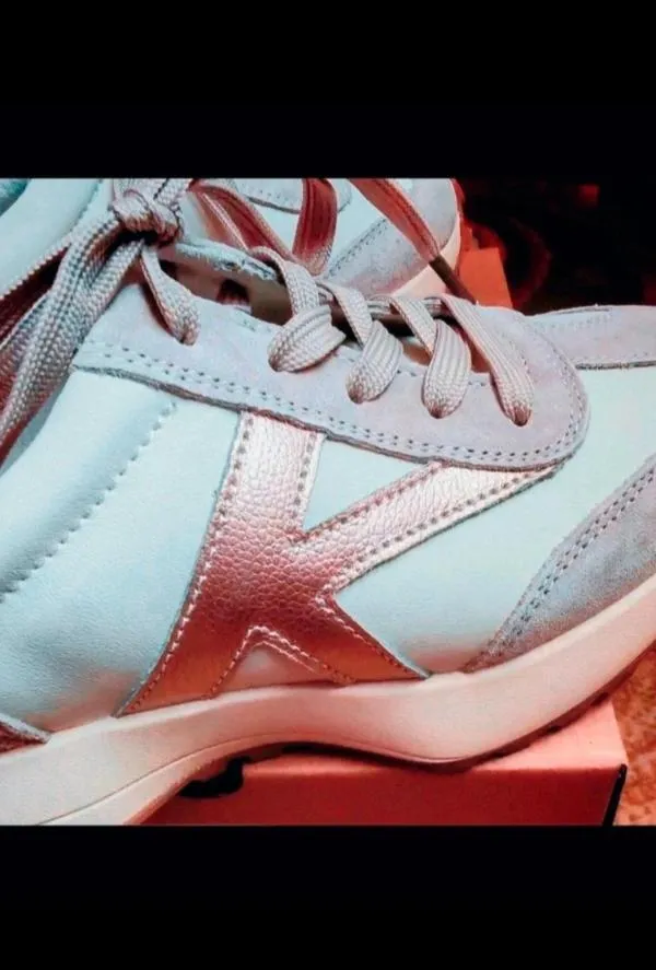 Sneakers Angel Blue EU 38 | Roz, Piele naturală - Image 4
