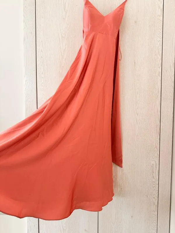 Rochie de seară Jake*s EU 36 | Corai, Maxi, Bretele subțiri, Monocrom, Poliester - Image 12