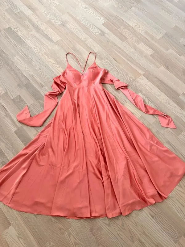 Rochie de seară Jake*s EU 36 | Corai, Maxi, Bretele subțiri, Monocrom, Poliester - Image 2