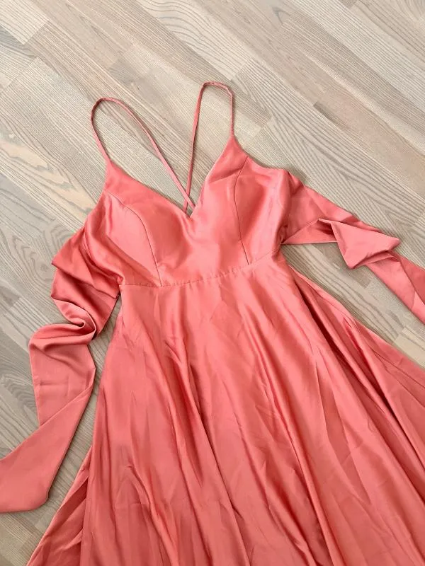 Rochie de seară Jake*s EU 36 | Corai, Maxi, Bretele subțiri, Monocrom, Poliester - Image 3