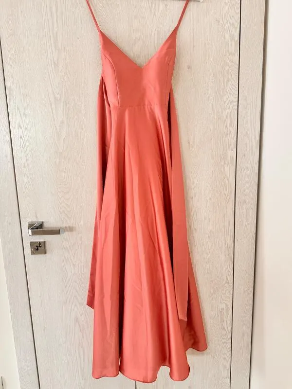 Rochie de seară Jake*s EU 36 | Corai, Maxi, Bretele subțiri, Monocrom, Poliester - Image 9