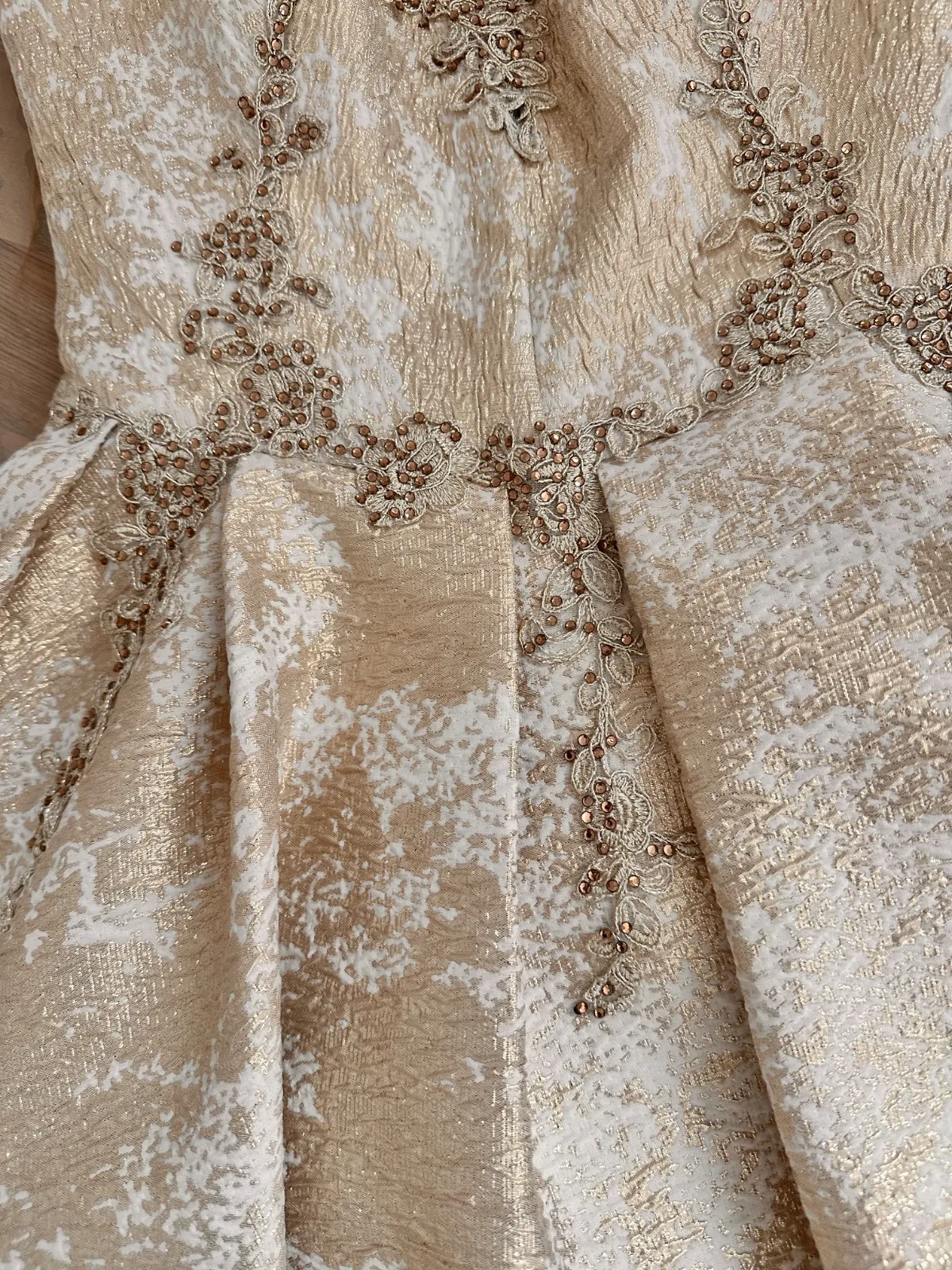 Rochie de seară Piyamor EU 38 | Bej, Midi, Fără mâneci, Broderie, Poliester - Image 7