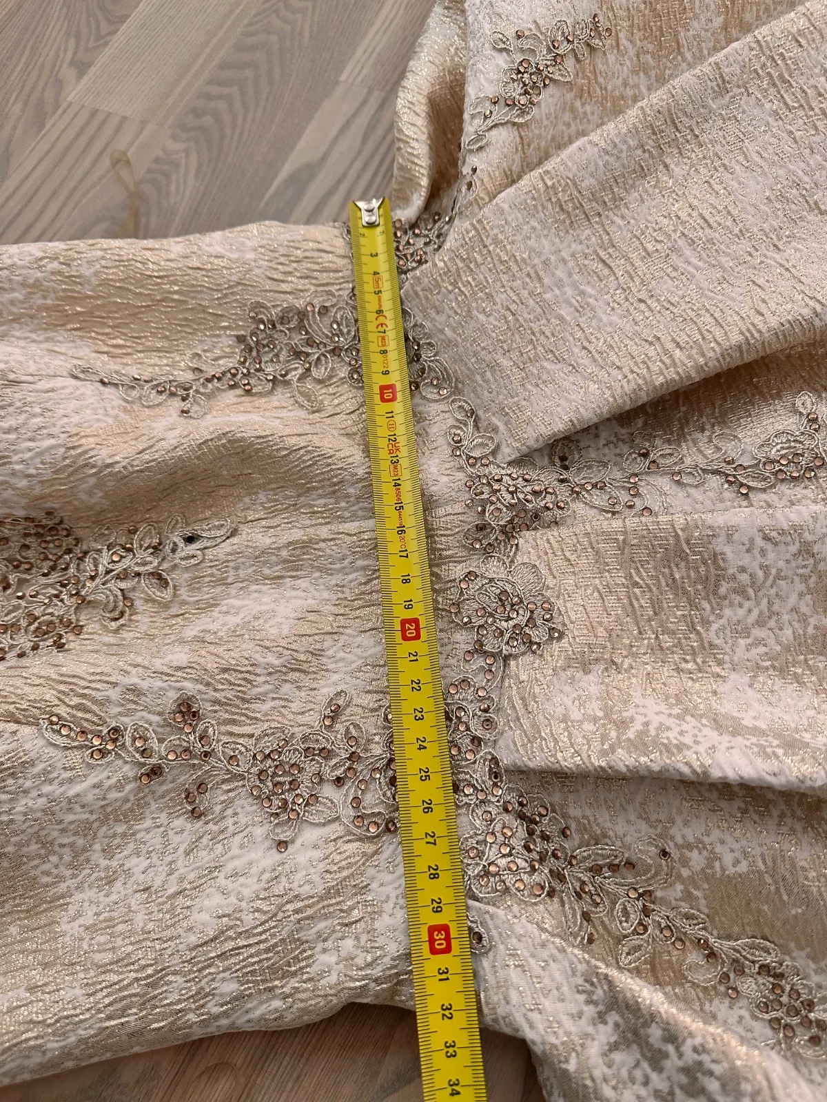 Rochie de seară Piyamor EU 38 | Bej, Midi, Fără mâneci, Broderie, Poliester - Image 9