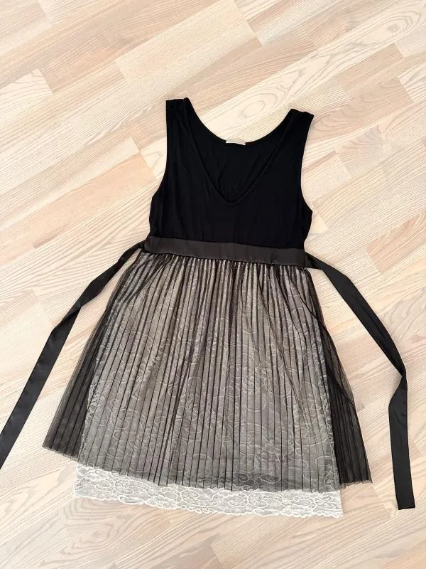 Rochie fit & flare Intimissimi S | Negru, Mini, Fără mâneci, Dantelă - Image 12