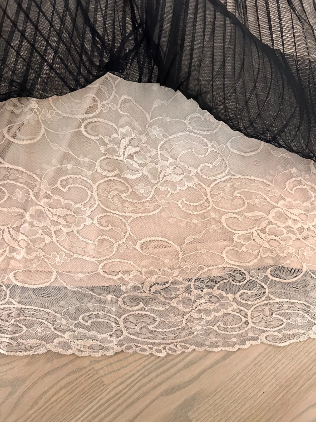 Rochie fit & flare Intimissimi S | Negru, Mini, Fără mâneci, Dantelă - Image 4