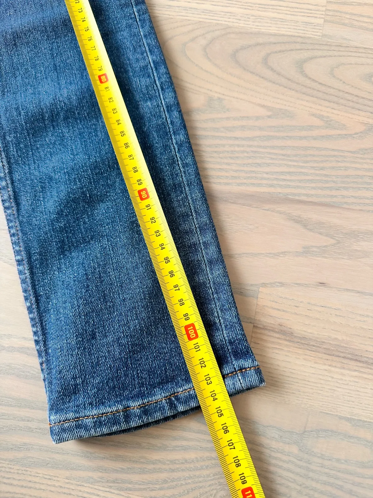 Blugi Samsøe S | Albastru, Lungi, Talie înaltă, Skinny fit, Monocrom, Bumbac - Image 10