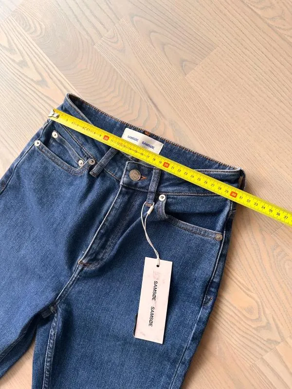 Blugi Samsøe S | Albastru, Lungi, Talie înaltă, Skinny fit, Monocrom, Bumbac - Image 12