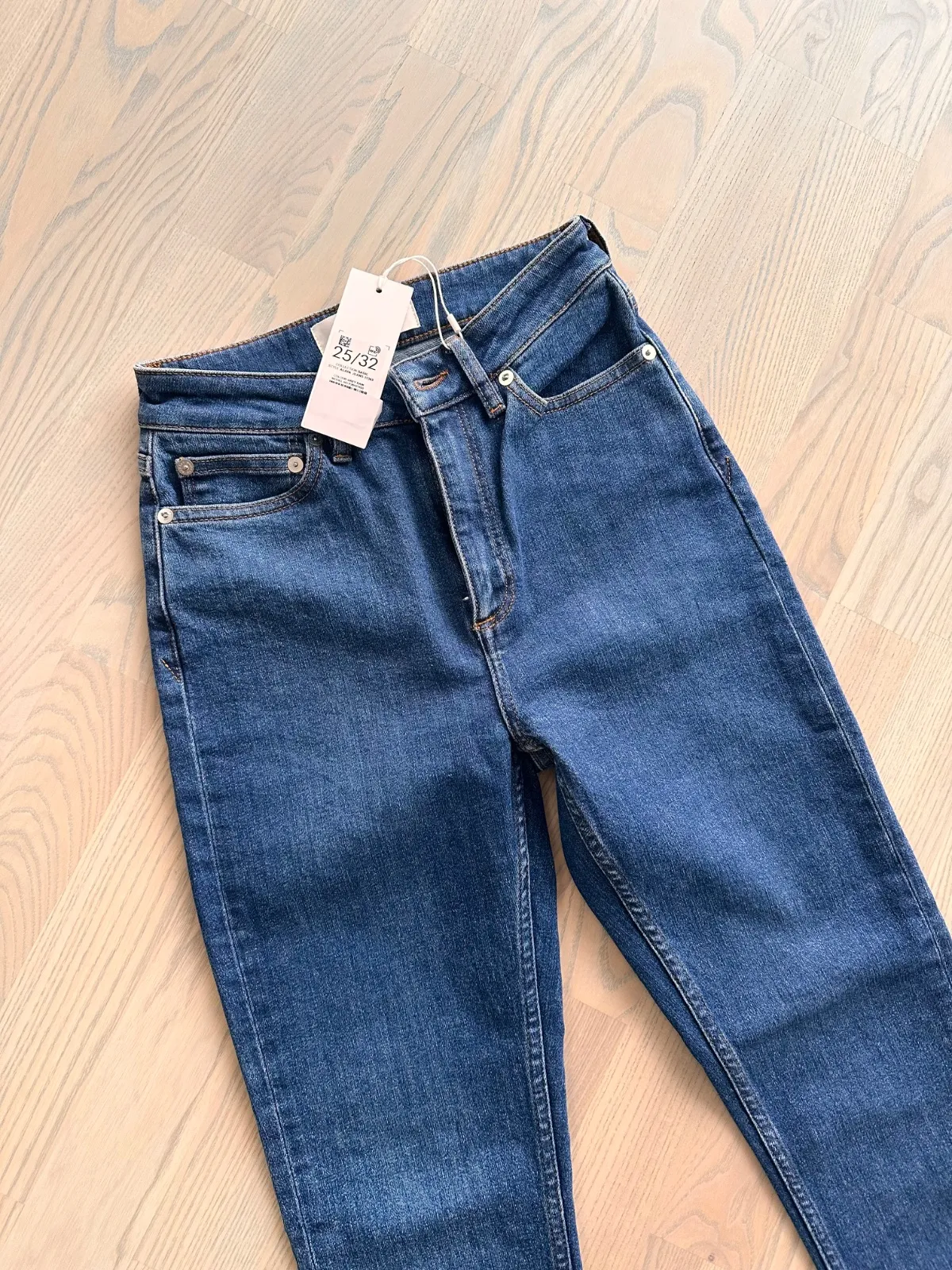 Blugi Samsøe S | Albastru, Lungi, Talie înaltă, Skinny fit, Monocrom, Bumbac - Image 2