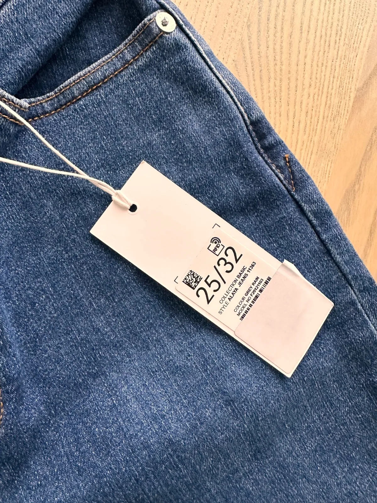 Blugi Samsøe S | Albastru, Lungi, Talie înaltă, Skinny fit, Monocrom, Bumbac - Image 4