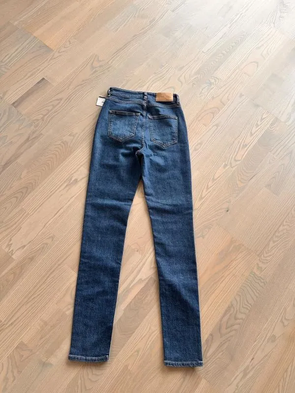 Blugi Samsøe S | Albastru, Lungi, Talie înaltă, Skinny fit, Monocrom, Bumbac - Image 6