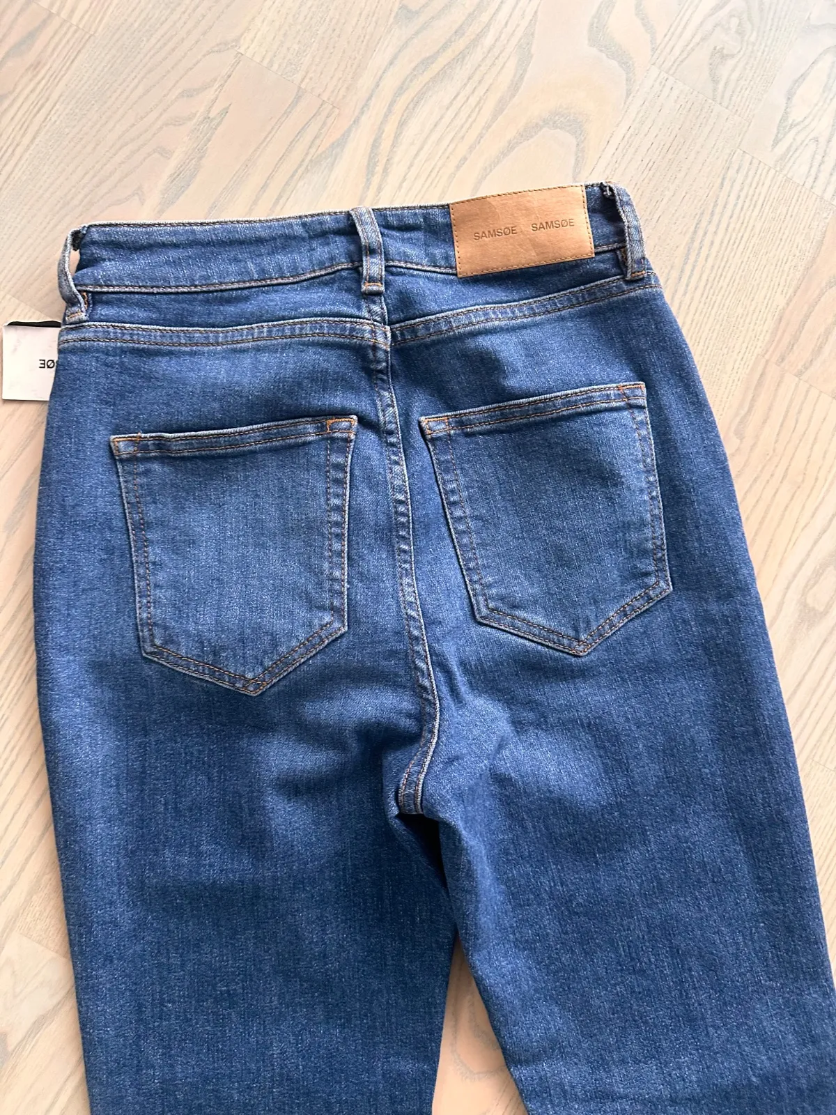 Blugi Samsøe S | Albastru, Lungi, Talie înaltă, Skinny fit, Monocrom, Bumbac - Image 7