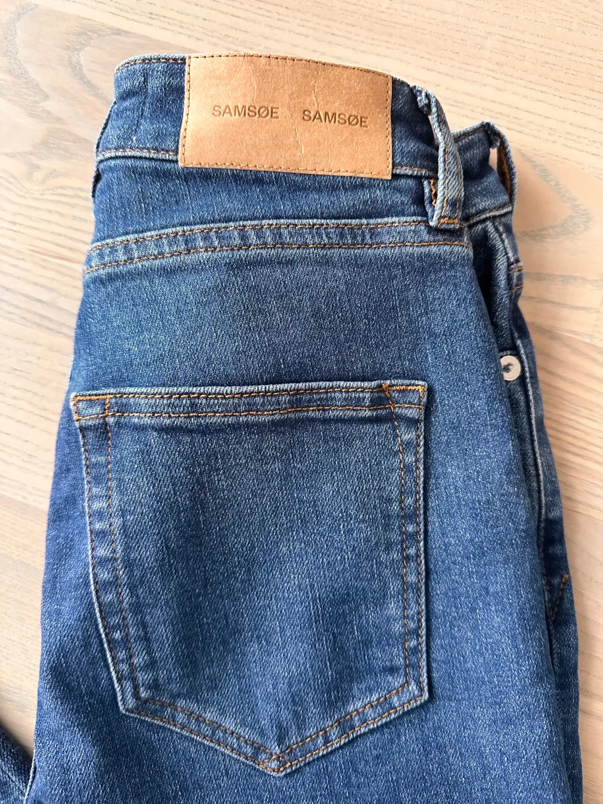 Blugi Samsøe S | Albastru, Lungi, Talie înaltă, Skinny fit, Monocrom, Bumbac - Image 8
