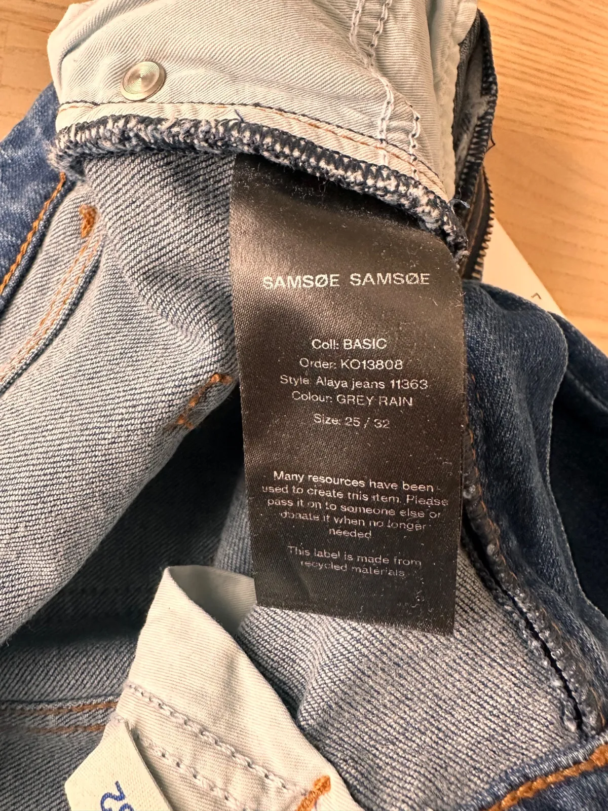 Blugi Samsøe S | Albastru, Lungi, Talie înaltă, Skinny fit, Monocrom, Bumbac - Image 9