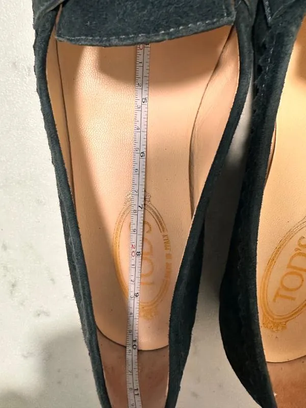 Mocasini Tod's EU 38.5 | Verde, Piele întoarsă Suede - Image 12