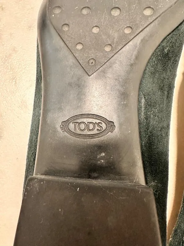 Mocasini Tod's EU 38.5 | Verde, Piele întoarsă Suede - Image 5
