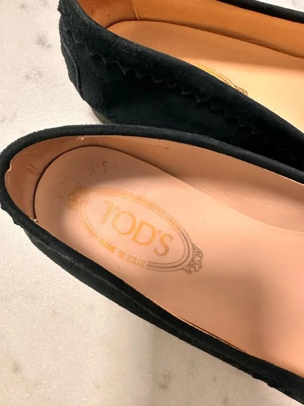 Mocasini Tod's EU 38.5 | Verde, Piele întoarsă Suede - Image 9