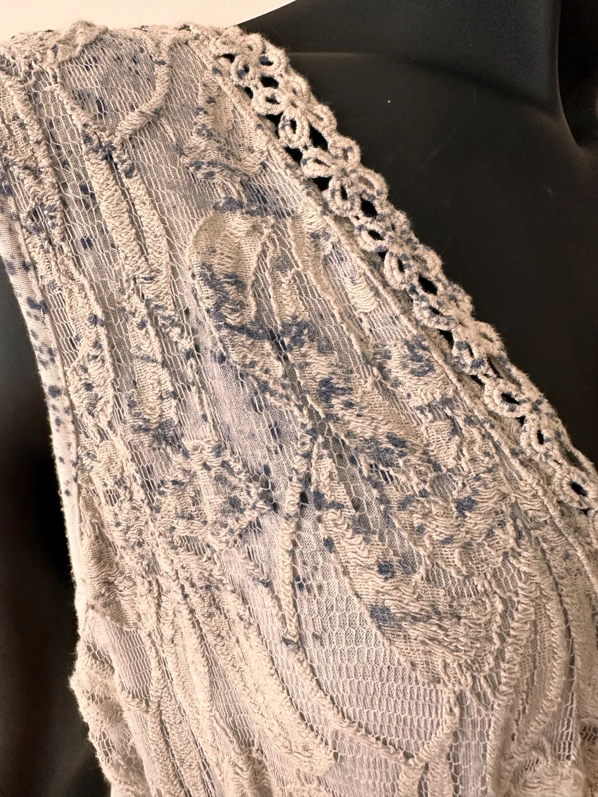 Rochie de vară M | Bleu, Maxi, Fără mâneci, Abstract & Color Block, Mătase - Image 12