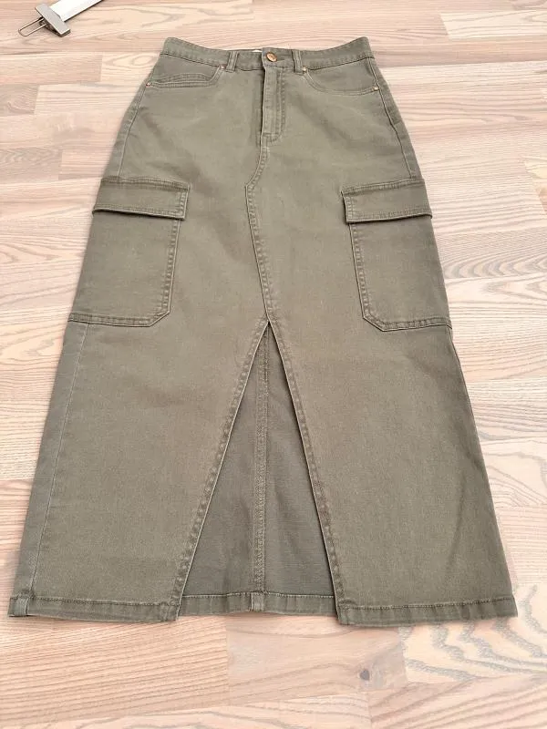 Fustă din denim Only S | Khaki, Midi, Denim - Image 3