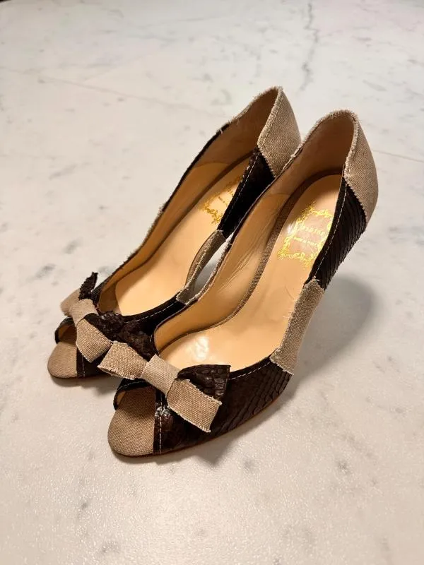 Pantofi cu toc înalt Jasmine EU 37 | Maro, Animal print, Piele naturală - Image 12