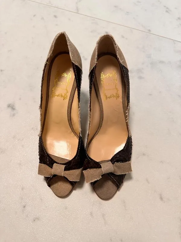 Pantofi cu toc înalt Jasmine EU 37 | Maro, Animal print, Piele naturală - Image 2
