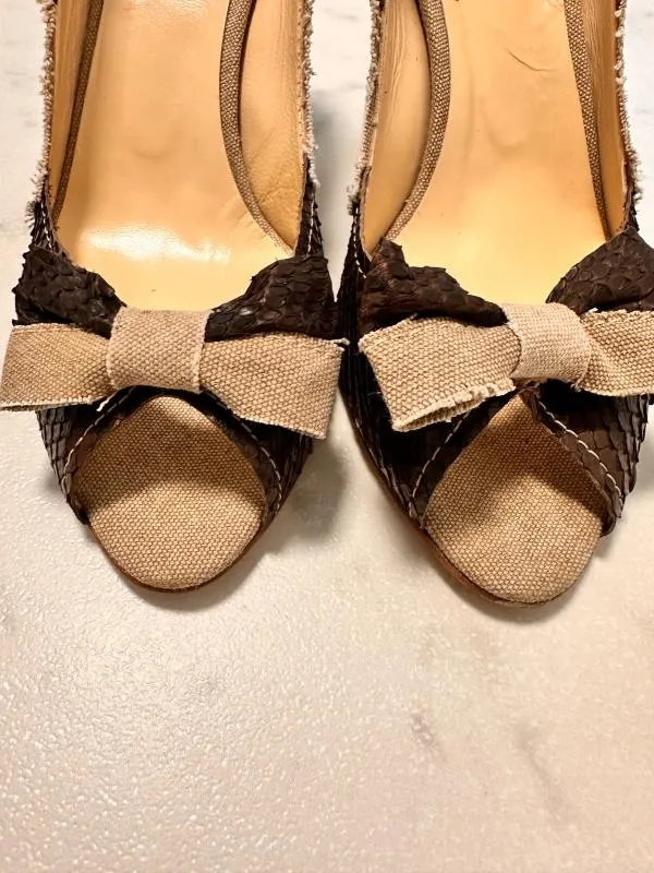 Pantofi cu toc înalt Jasmine EU 37 | Maro, Animal print, Piele naturală - Image 3