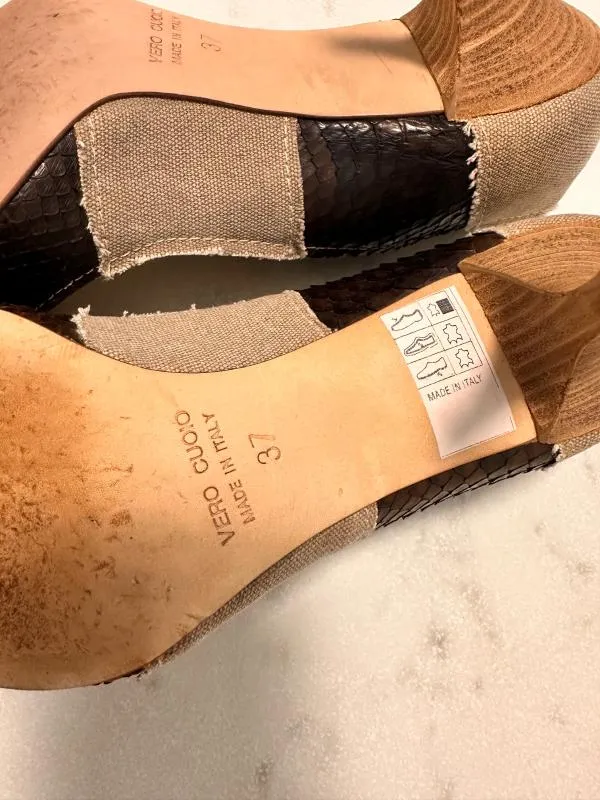 Pantofi cu toc înalt Jasmine EU 37 | Maro, Animal print, Piele naturală - Image 8
