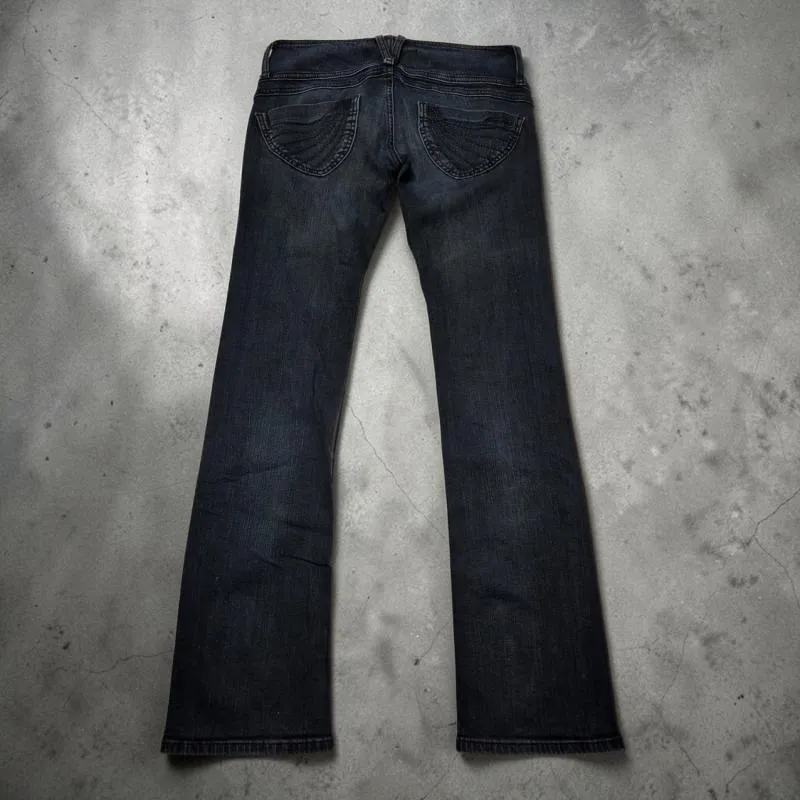 Blugi Freeman T.Porter S | Bleumarin, Lungi, Talie joasă, Bootcut fit, Bumbac - Image 2