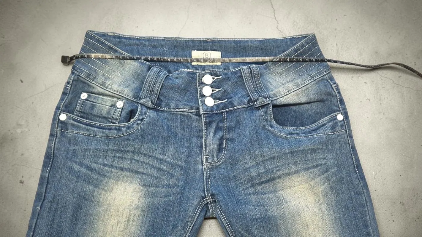 Blugi Be Styled Berlin M | Bleu, Lungi, Talie joasă, Bootcut fit, Bumbac - Image 6