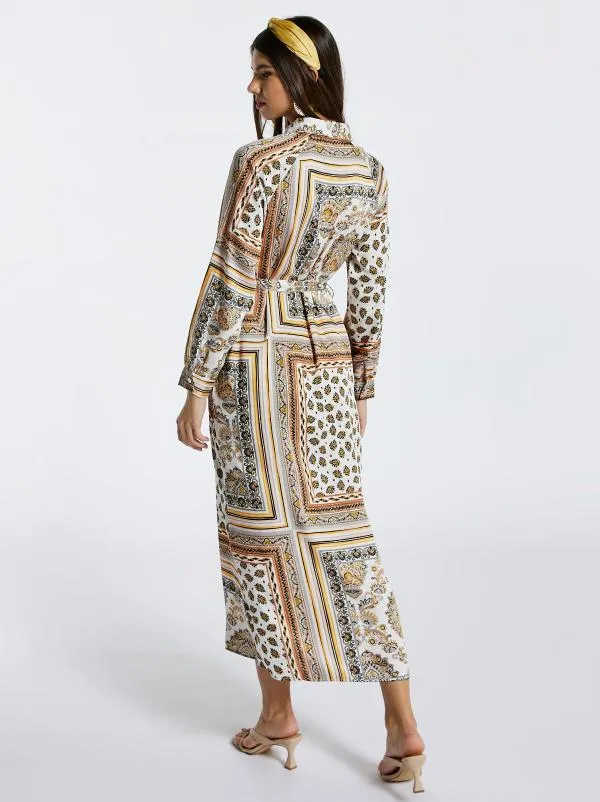 Rochie casual Max L | Multicolor, Maxi, Mânecă lungă, Oriental & Paisley - Image 4