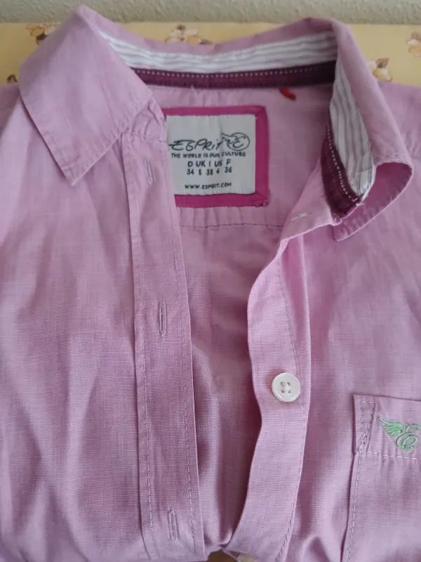 Cămașă Esprit EU 34 | Roz, Normal, Mânecă lungă, Bumbac - Image 4