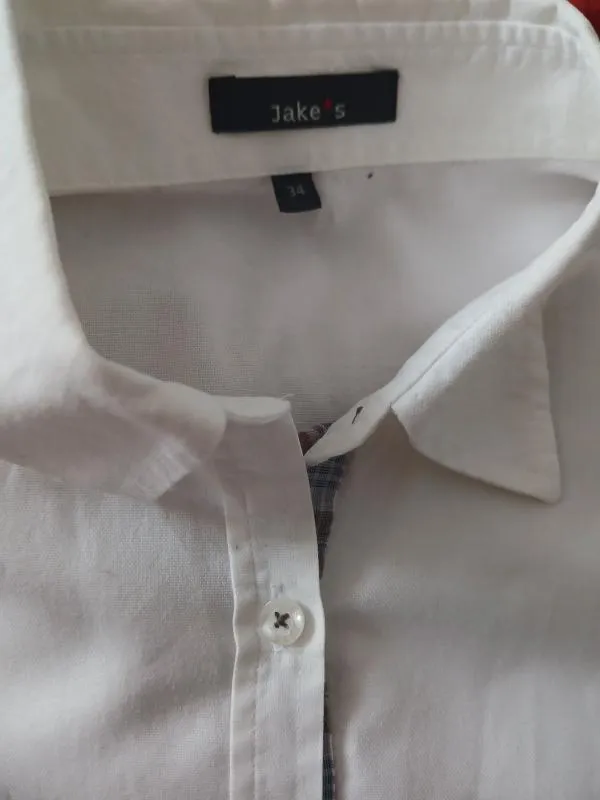 Cămașă Jake*s EU 34 | Alb, Normal, Mânecă lungă, Bumbac - Image 4