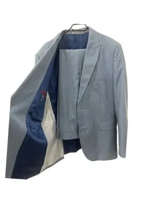 Costum Inedit L | Albastru, Monocrom, Pânză