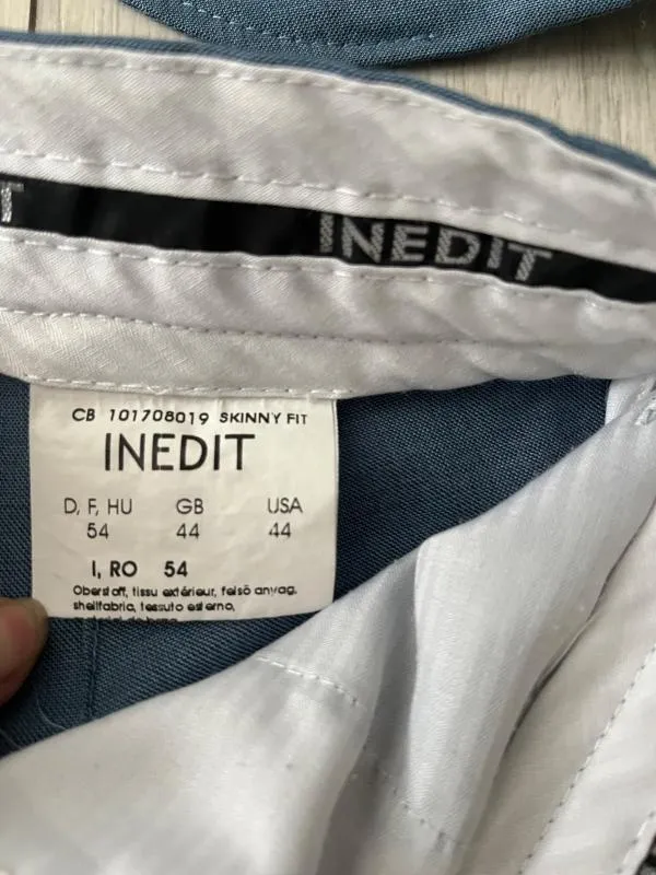 Costum Inedit L | Albastru, Monocrom, Pânză - Image 9