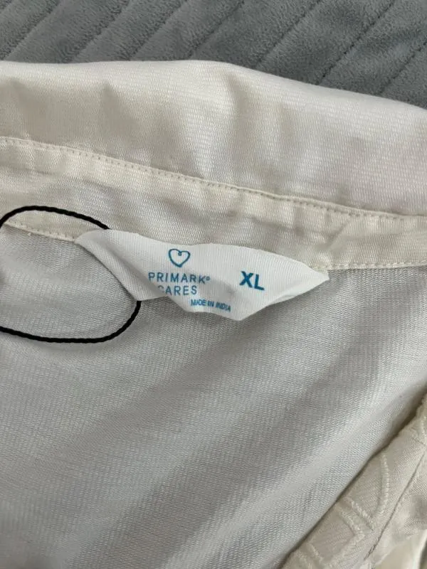 Cămașă Primark XL | Bej, Normal, Mânecă lungă, Monocrom, Dantelă, Bumbac - Image 7