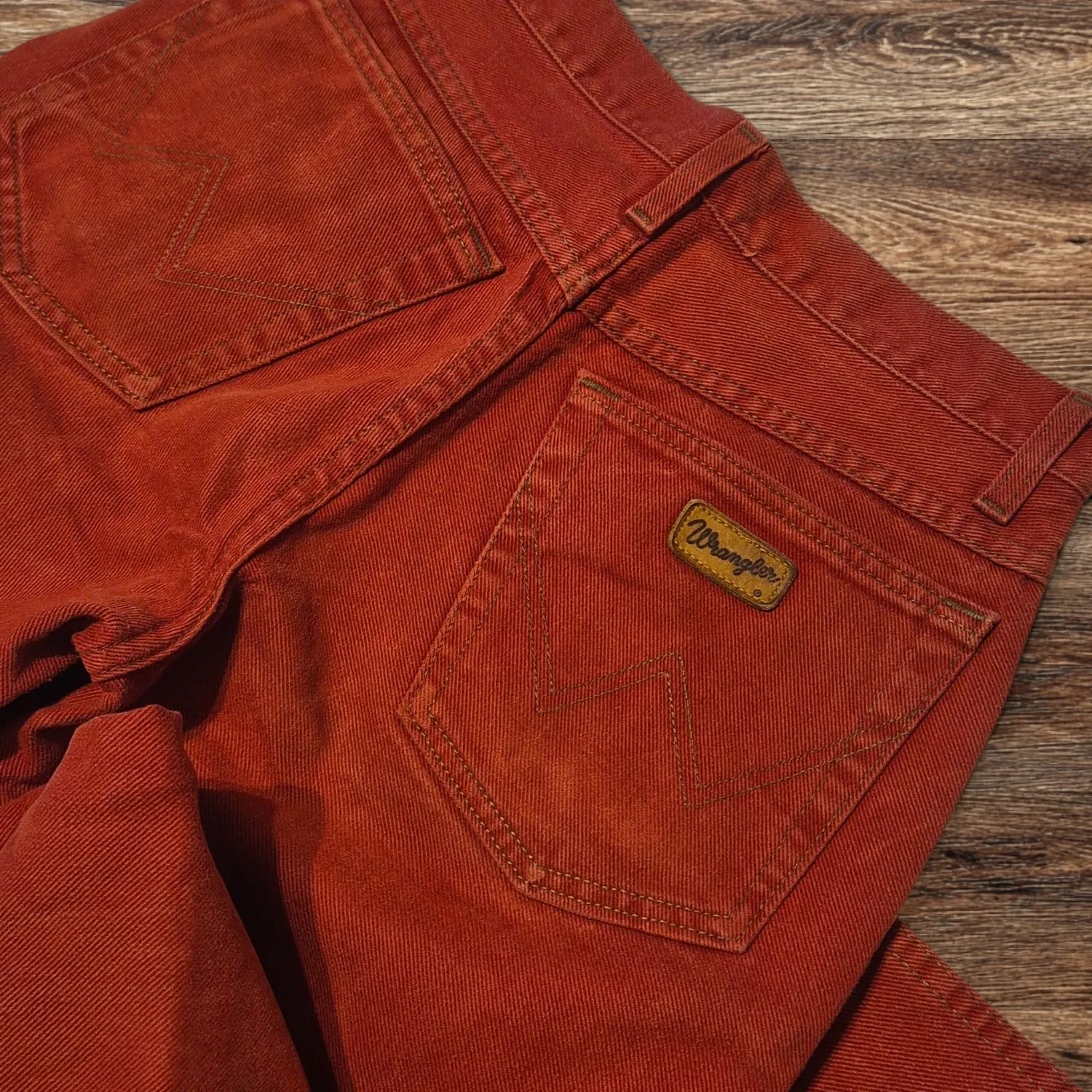 Blugi Wrangler S | Cărămiziu, Lungi, Talie înaltă, Regular (Standard) fit, Denim - Image 4