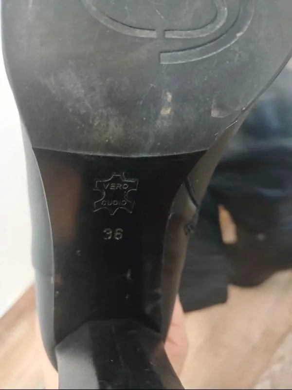 Cizme până la genunchi EU 36 | Negru, Piele naturală - Image 7