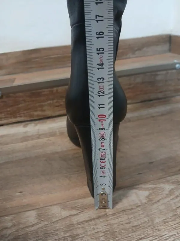 Cizme până la genunchi EU 36 | Negru, Piele naturală - Image 8