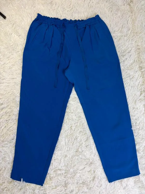 Pantaloni Zara XL | Albastru, Lungi, Talie medie, Wide Leg fit - Image 2