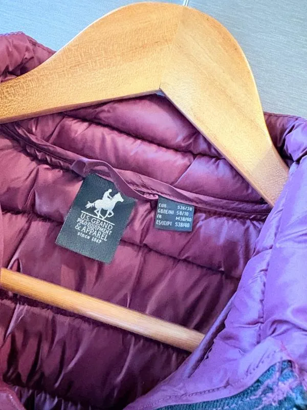 Vestă U.S. Grand Polo S | Burgundy, Fără glugă - Image 4