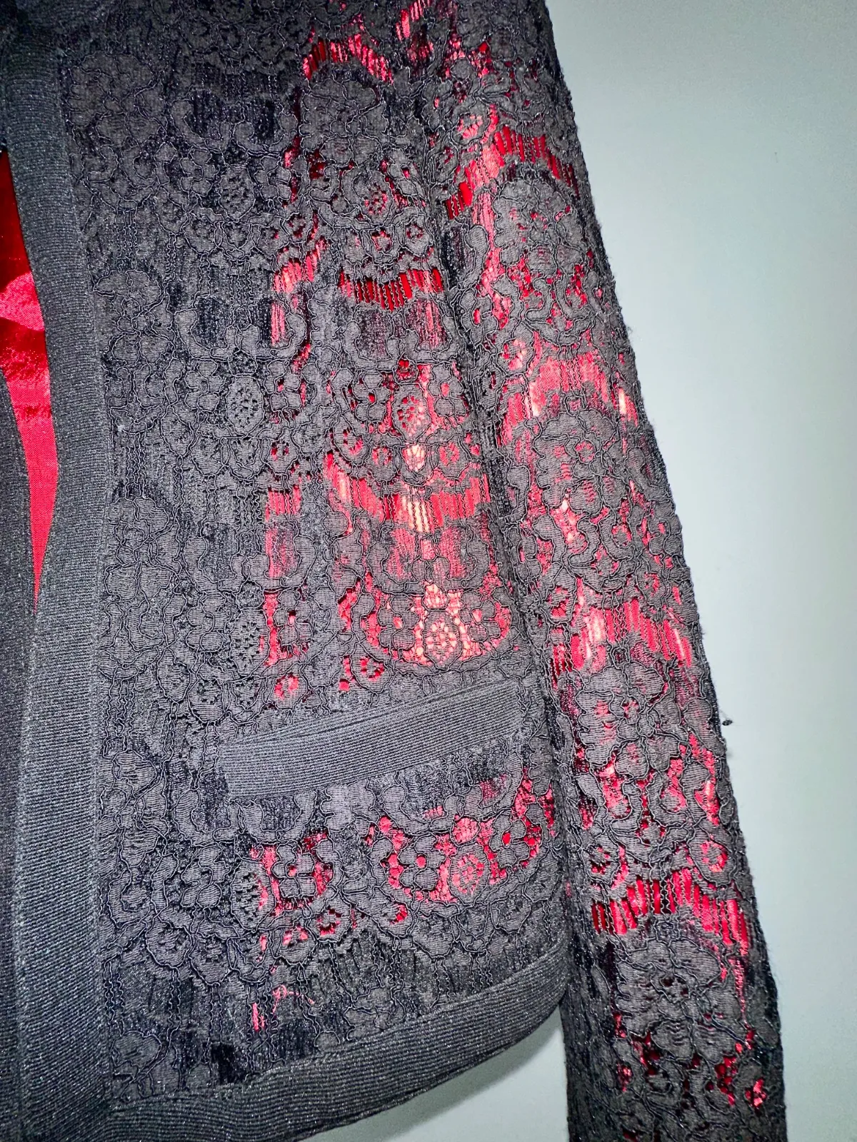 Blazer Forever21 S | Negru, Fără glugă, Dantelă, Bumbac - Image 5