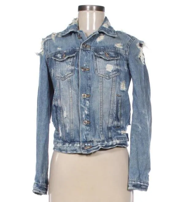 Geacă din denim FB Sister XS | Albastru, Fără glugă, Denim - Image 5