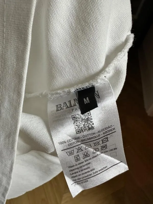 Tricou Balmain M | Alb, Bumbac - Image 4